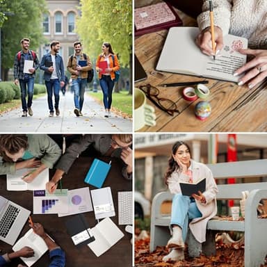 ViVin Lined Journal Notebooks for Work, 192 Pages, Medium 5.5 x 8.3 inch, College Ruled, A5 Hardcover Journaling Notebooks for Work, 3 Pack Bulk - Image 7