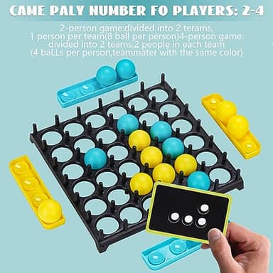 LANBOUY Bounce Ball Party Game, Table Top Games Family Party Jumping Connect Tabletop Board Games Toys Bounce Battle Ball Game, Funny Ball Tabletop Game Toys for Adults and Kids - Image 6