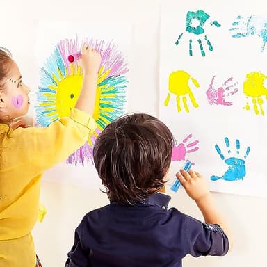 Tempera Paint Sticks, 15 Colors Solid Tempera Paint for Kids, Super Quick-drying, Washable, Works Great on Paper Wood Glass Ceramic Canvas - Image 7