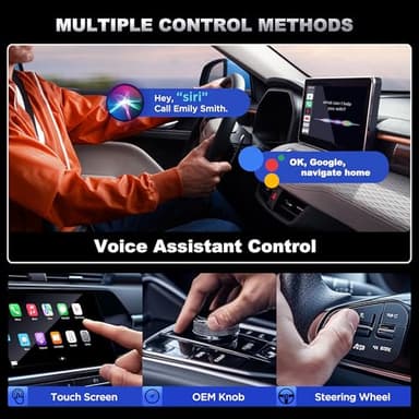 TERUNSOUl 3-in-1 Wireless CarPlay Adapter & Android Auto Wireless Adapter, Plug & Play, Easy Setup, Supports Netflix, YouTube, TF Card, and More for Cars with OEM Wired CarPlay/Android Auto - Image 6