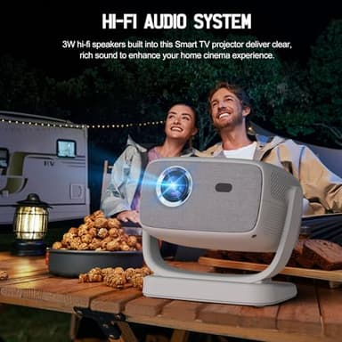 [Auto Focus/4K Support]A8 Projector with 5G WiFi and Bluetooth , 600 ANSI Native 1080P Outdoor Movie Projector, Auto 6D Keystone , Home Theater Projector compatible with Phone/TV Stick/PC - Image 6