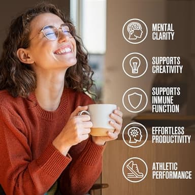 ShroomDNA Mushroom Coffee Blend with Chaga & Lion's Mane | Instant Focus + Clarity All Day | Organic + Vegan + Gluten Free | No Added Sugar | 20 Count - Image 4