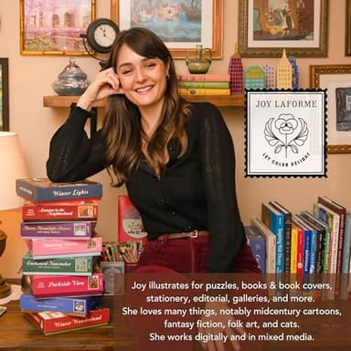 Galison Winter Lights Foil Puzzle 500 Pieces – Holiday Jigsaw Puzzle Featuring Festive City Scene by Joy Laforme – Thick, Sturdy Pieces Challenging Family Activity Great Gift Idea - Image 6