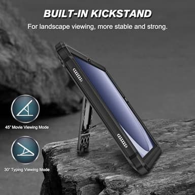 Fintie Shockproof Case for Samsung Galaxy Tab A9 Plus/A9+ 5G 11 Inch 2023 Model (SM-X210/X216/X218), Tuatara Rugged Unibody Hybrid Bumper Kickstand Cover Built-in Screen Protector, Black - Image 3