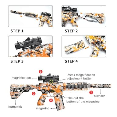 Full Auto Outdoor Games Toy with 60000+, Team Games Toys - Ages 14+(Orange) - Image 5