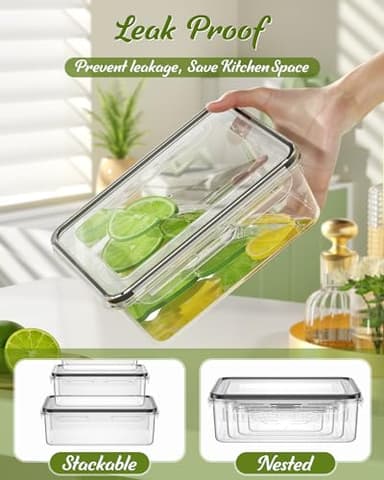 40 Piece Food Storage Containers with Lids(20 Containers & 20 Lids), BPA-Free Plastic Food Containers for Kitchen Storage and Organization, Leak Proof Meal Prep Container, Includes Labels & Pen - Image 6
