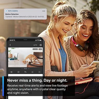 TP-Link Tapo 2K Indoor Security Camera for Baby Monitor, Dog Camera w/Motion Detection, 2-Way Audio Siren, Night Vision, Cloud & SD Card Storage(Up to 256 GB), Works w/Alexa & Google Home(Tapo C110) - Image 6