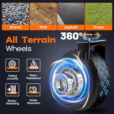 Originsure Collapsible Wagon Cart Foldable - Lightweight Portable Heavy Duty Folding Beach Wagons with Wheels - Outdoor Utility Carts for Grocery, Camping, Shopping, Sports with Large Capacity - Khaki - Image 8