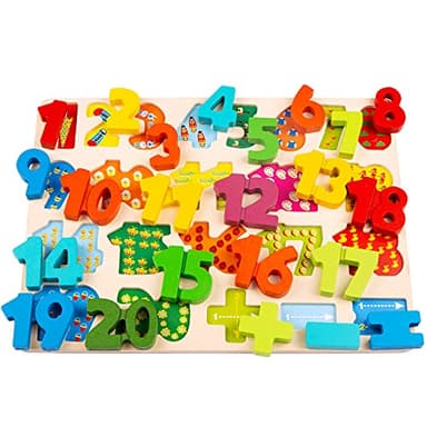 Wooden Puzzles for Toddlers, Voamuw Alphabet Number Shape Learning Puzzle for Kids Ages 3 4 5, Montessori Toys Preschool Education Chunky Jigsaw for Boys and Girls - Image 5