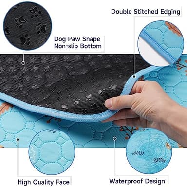 Sunheir Washable Pee Pads for Dogs Extra Large 36" x 72" 2-Pack, Reusable Puppy Pads Pet Training Pads, Waterproof Dog Pee Pads for Crate, Whelping Pad, Non-Slip Protects Against Urine Leakage - Image 2