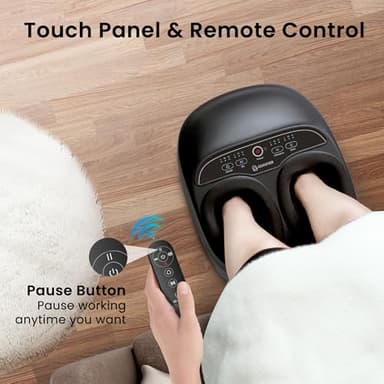 COMFIER Foot Massager with Heat,Kneading,Vibration,Compression,Pause Function,Shiatsu feet Massager for Plantar Fasciitis Neuropathy, Gifts for Him/Her,Remote Control,Size 13 - Image 7