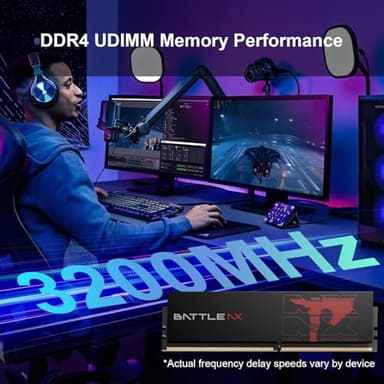 ​​32GB DDR4,32GB RAM DDR4(16GBx2) 3200MHz,1.35V Low Voltage,UDIMM RAM - 3200MHz Compatible with 10-14th Gen in tel Core and AM D Ryzen 3000-5000 Series for Desktop Computer,XMP Supported - Image 3