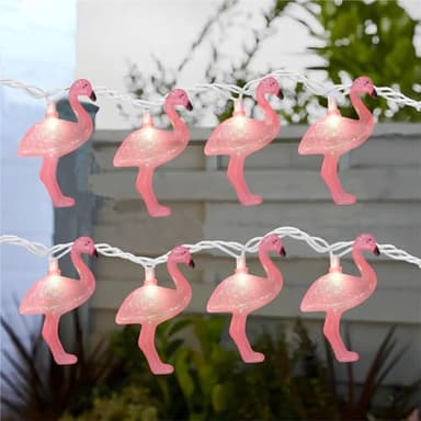 Egcol Pink Flamingo String Lights 8.5Ft 10 Tropical Flamingo Fairy Lights Plug in UL Listed for Indoor Outdoor Party Camping Bedroom Patio Christmas Wedding Decorations - Image 3