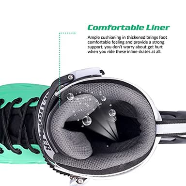 METROLLER Inline Skates for Girls and Boys, Women, Men 4 Sizes Adjustable Inline Skates with Light Up Wheels, Illuminating Beginner Skates for Kids & Adult Youth. - Image 7