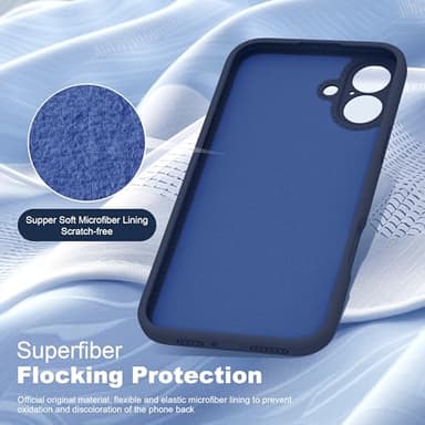 SKYLMW Designed for iPhone 16 Case with Magnetic Invisible Stand Compatible with Mag-Safe Military Drop Tested Shockproof Silicone Phone Cases for Women Men 6.1'', Dark Blue - Image 5