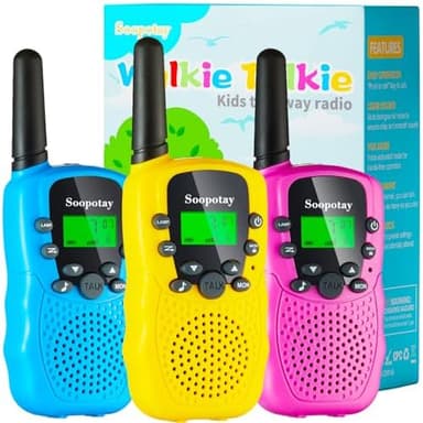 Walkie Talkies for Kids, Walkie Talkie Toys for Girls Boys, Outdoor Toys for Ages 4-8-12, Built-in Flashlight, 22 Channels, Birthday Gifts for 3 4 5 6 7 8 9 10 Year Old Girl Boys - Image 3