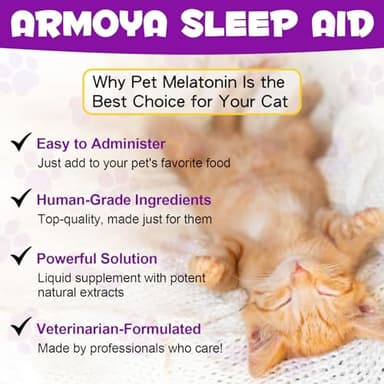 asusxcli Melatonin for Cats - Cat Calming Treats- Cat Sedative for Grooming - Helps to Support Restful Sleep for Your Cat - Cat Sleep Aid - Anxiety Relief for Cats - Image 4