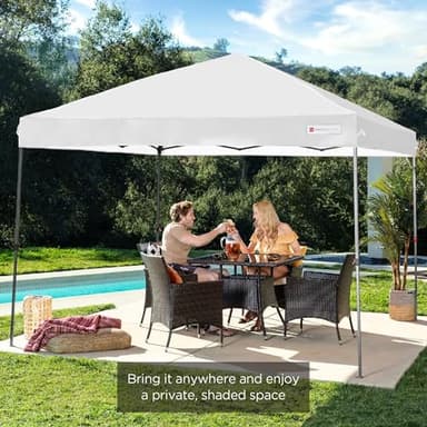 Best Choice Products 10x10ft 1-Person Setup Pop Up Canopy Tent Instant Portable Shelter w/ 1-Button Push, Case, 4 Weight Bags - White - Image 7