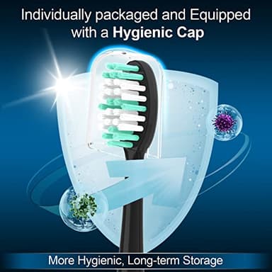 XIAOHEAD Replacement Toothbrush Heads 10 Pack for AquaSonic Black Series and Vibe Series Electric Toothbrush - Image 5