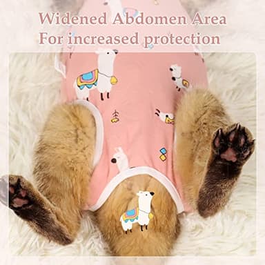 ANWA Cat Recovery Suit, Breathable Cat Onesie After Surgery, Kitten Surgery Recovery Suit, Female Abdominal Wounds - Image 3