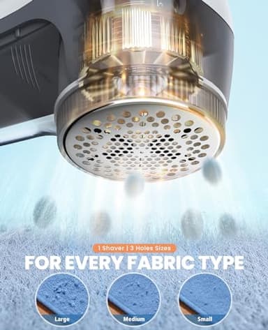 POPCHOSE Fabric Shaver, Lint Remover for Clothes, Electric Lint Shaver with 6-leaf Blades, Sweater Shavers to Remove Pilling for Clothing, Couch, Furniture, Fuzz, Lint Ball, Pillings, USB Rechargeable - Image 4