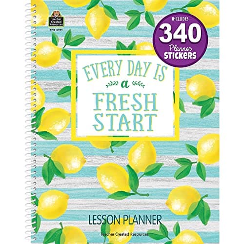 Teacher Created Resources Lemon Zest Lesson Planner 8.5 inches X 11 inches - Image 1