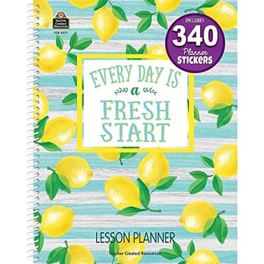 Teacher Created Resources Lemon Zest Lesson Planner 8.5 inches X 11 inches - Image 1