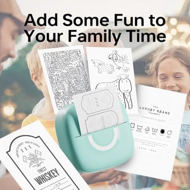 Mini Printer Sticker Thermal Printer with 3 Rolls Paper, Bluetooth Portable Phone Print Pods,Study Sticker Maker for Pictures, Photos, Journals, DIY, Compatible with Phone & Tablet - Image 6