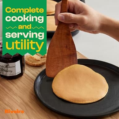 Riveira Dark Teak Kitchen Utensils Set - 12-Piece Non-Toxic Cooking Utensils Set - Wooden Spoons for Cooking - Spatula for Cooking - Teak Wooden Utensils - Image 3