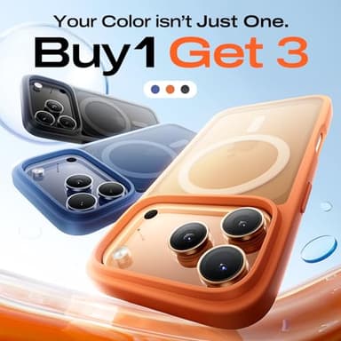 LISEN 3-Pack Case for iPhone 17 Pro Max [2025 Upgrade] (Compatible with Magsafe & Shockproof Military-Grade Protection) Magnetic Phone Cover for 17 promax, 3-Color Set Multicolor - Image 2