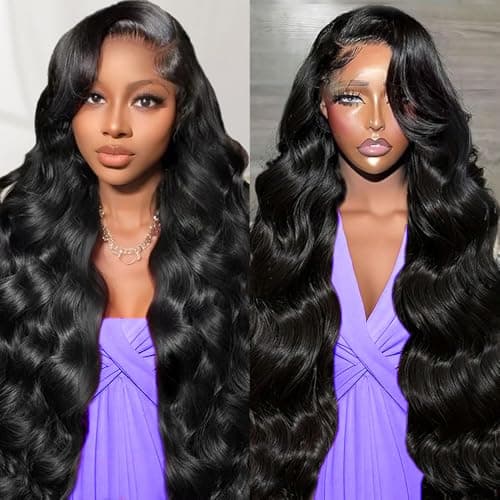TEGASE 30 Inch 13x6 Lace Front Wigs Human Hair 200% Density Body Wave Lace Frontal Wigs Human hair Pre Plucked with Baby Hair Real Wig Human Hair Lace Front Wigs for Women Natural Color - Image 1