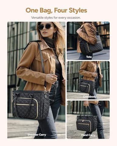 BellaHold Large Bible Bag with Bible Cover Case for Women, Church Bag with Shoulder Strap, Quilted Bible Cover for Bible Study Supplies, a Christian Gift for Women, Black - Image 8