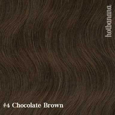 HOTBANANA Human Hair Clip in Hair Extensions, Chocolate Brown 120g Clip in Hair Extensions Real Human Hair Straight Remy Hair Clip in Hair Extensions 24 Inch 7pcs - Image 4