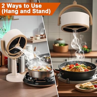 Mity Rain Portable Range Hood for Cooking, Rechargeable Kitchen Exhaust Fan, 125° Adjustable Rotation, Low Noise, Reusable Carbon Filter for Smoke Removal in Kitchens, BBQs, Hot Pots, RVs & Apartments - Image 6