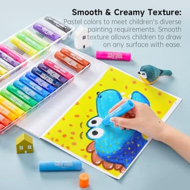 Shuttle Art Tempera Paint Sticks - 30 Solid Colours - Quick Drying - Works Great on Paper, Wood, Glass, Ceramic, Canvas - Image 4