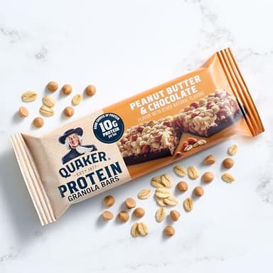 Quaker Protein Granola Bars, 2 Flavor Variety Pack, 10g Protein, 1.41 oz Bars, 20ct - Image 5
