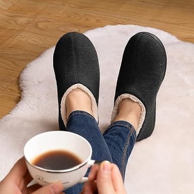 ULTRAIDEAS Women's Indoor Loafer House Slippers with Memory Foam, Ladies Warm Closed Back House Shoes with Non-Slip Outdoor Rubber Sole（Grey，size 9） - Image 9