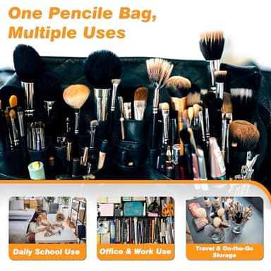 JAESITETER Big Capacity Pencil Case Large Pencil Pouch 3 Compartment Pouch Pen Bag for School Office Large Storage High Capacity Pencile Pounch for Teen Girl Boy Men Women - Image 5
