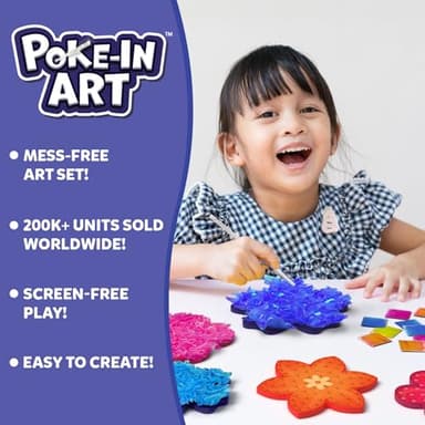 Skillmatics Poke-in Art - Flower Bouquet, Mess-Free Creative Activity, DIY Wood Craft Kits, Gifts for Girls & Boys Ages 4, 5, 6, 7, 8, 9 - Image 2