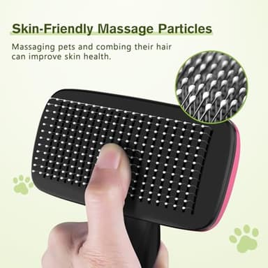 Pecute Self-Cleaning Slicker Brush for Dogs, Cats, Lightweight Dog Brush for Shedding Massaging Grooming, Cat Brush Gently Removes Loose Fur Undercoat for Small Dogs Cats Rabbits of All Hair Types - Image 4