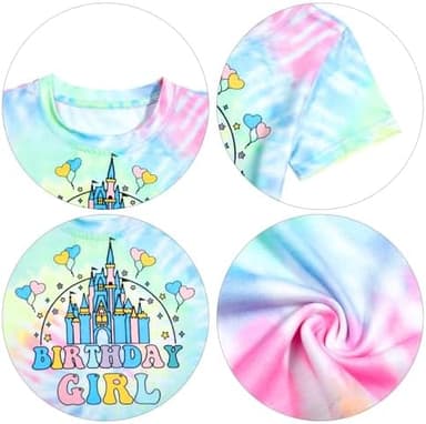 Birthday Girl Shirt Magical Castle Tshirt Birthday Shirts for Kids Funny Birthday Party Gift Tees Cute Graphic Tops - Image 7