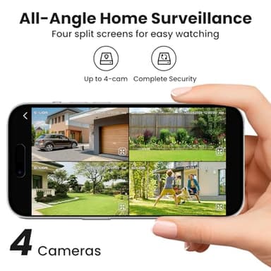 SOLIOM- 5MP Security Cameras Wireless Outdoor, No Subscription,4-Cam Pack, Solar Powered Home Security Camera with 360° Auto Tracking, Pan & Tilt, 3K Color Night Vision,5G & 2.4G Router Compatible - Image 6