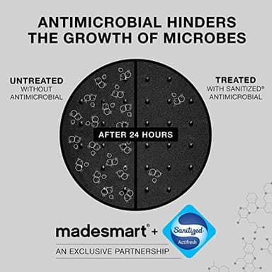 madesmart Large Soft Grip Tote, Under Sink Bathroom Storage, Multi-Purpose Home Organization, EPA Certified, Premium Antimicrobial White - Image 5