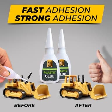 Y'allCanDiy Super Glue for Plastic 20g (0.7 oz) – Cyanoacrylate Based Heavy Duty CA Glue for Legos, Miniatures, PLA, 3D Printing, Toys, ABS, PVC, DIY Kits - Image 6