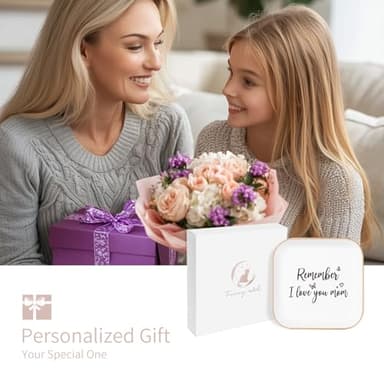 Funnywish Birthday Gifts for Mom – Jewelry Tray with Heartfelt Message, Thoughtful Mother's Day Gifts for Mom, Moms Birthday Gift Ideas,Trinket Jewelry Dish for Rings and Jewelry，Mother In Law Gifts - Image 7