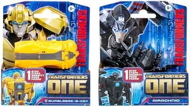 Transformers: One Cog Changer Bumblebee (B-127) & Airachnid, 4-Inch Robot Action Figures, Interactive Toys for Boys & Girls Ages 6 and Up - Image 4