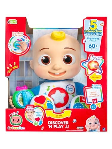CoComelon Discover ‘N Play JJ - Explore Shapes, Colors, ABC’s, 123’s, Listen to 5 Fan-Favorite Songs, and 50+ Phrases - Feature Plush 10” JJ Doll for Kids and Preschoolers - 18 Months + - Image 2
