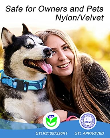 Hotsky Tactical Dog Collar, Adjustable Military Training Nylon Airtag Collar with Handle and Heavy Duty Metal Buckle for Medium Large Dogs, with Airtag Holder and Two Patches（Blue Camo,L） - Image 6