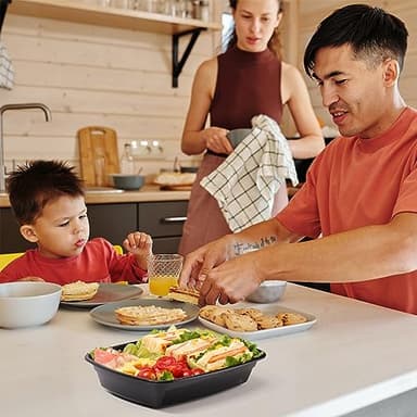 Glotoch Meal Prep Containers Reusable, 50Pack 32oz Plastic Food Prep Storage Containers with Lids,BPA Free,Microwave, Dishwasher Safe Disposable To Go Containers for Meal Plan,Single Compartment - Image 7