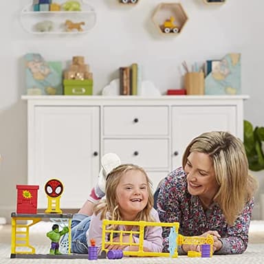 Spidey and His Amazing Friends Hulk’s Smash Yard Preschool Toy, Hulk Playset with Toppling Tower and Smash Wall, Kids Ages 3 and Up (Amazon Exclusive) - Image 6